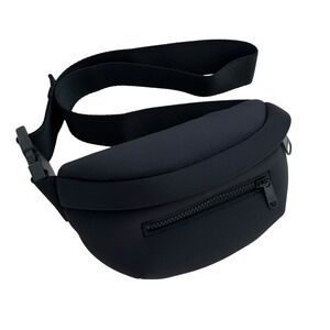 Dagne Dover Ace Neoprene Fanny Pack Belt Bag Onyx Black Water Resistant Athletic